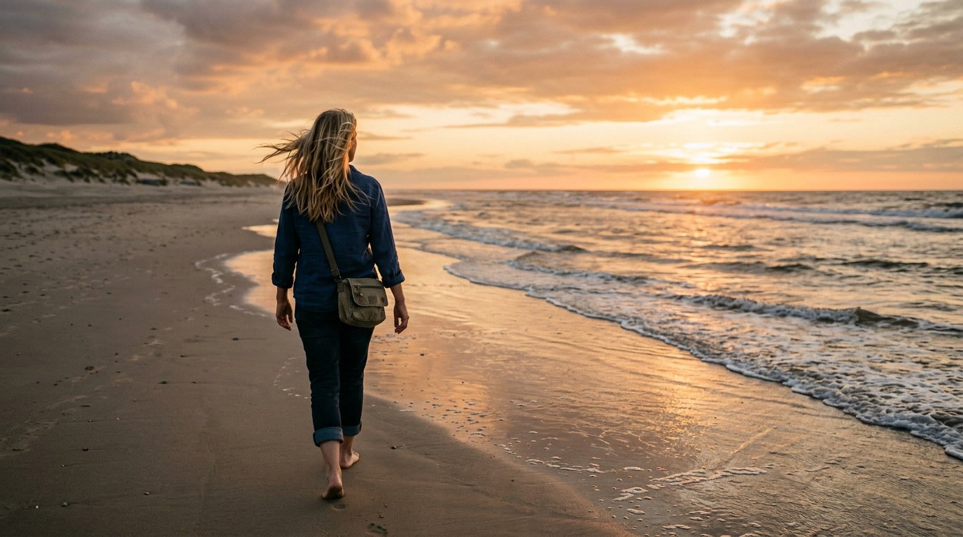 Wandeling over het strand van Vlieland